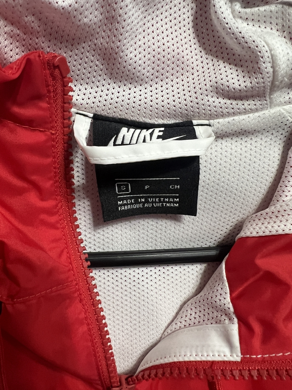 Nike Colorblock Red White Navy Hooded Windbreaker - Picture 3 of 3
